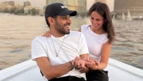 إسراء عبد الفتاح و حمدى المرغنى فى رحلة نيلية