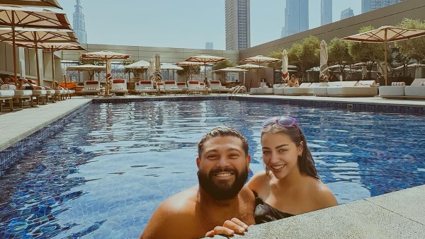  إلهام الصافى رفقة ابن خالها مودي شاهين في إجازة بدبي