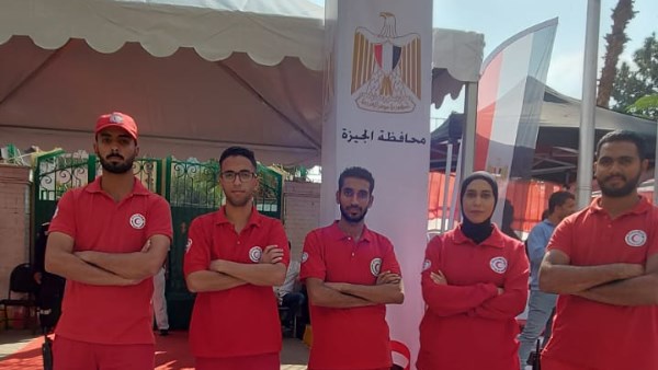 لهلال الأحمر يتفقد لجان جمال عبد الناصر بالمهندسين