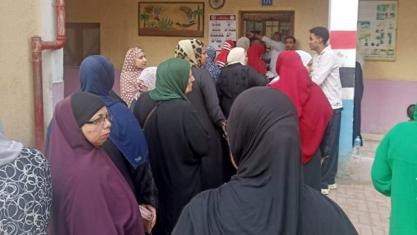 انتخابات مجلس النواب.. طوابير لسيدات مصر في لجنة محمد كريم بالجيزة