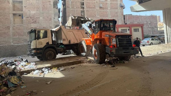 محافظة الجيزة: رفع المخلفات أسفل محور عمرو بن العاص في فيصل