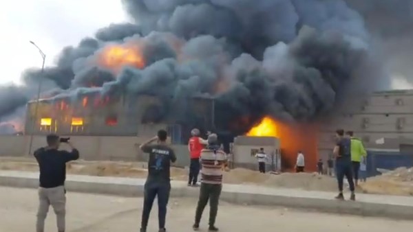 حريق مصنع في المنوفية 