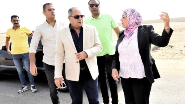 حبشى يتفقد محطة معالجة مياه مصرف بحر البقر بشرق بورسعيد