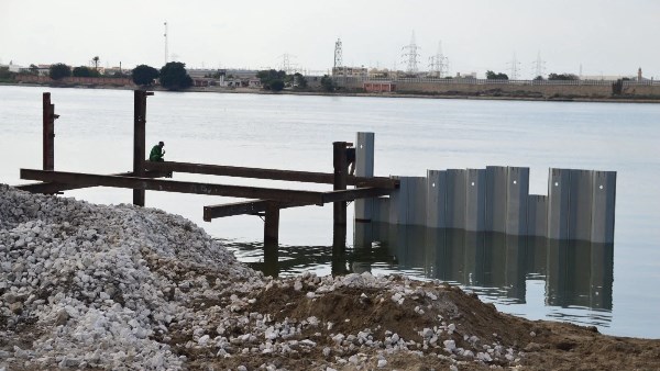 مراحل انشاء كوبري نصر بورسعيد العائم 