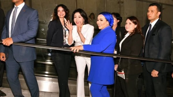 ت السيدة انتصار السيسي والسيدة كيم هي-كيونج 