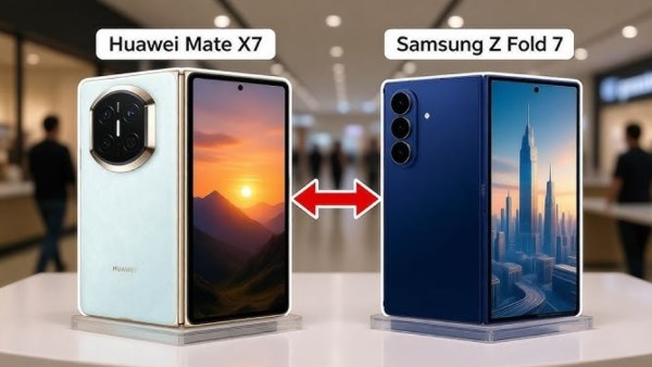 مقارنة مثيرة بين هواوي Mate X7 وسامسونج Z Fold 7.. من يستولي على عرش الهواتف القابلة للطي؟ مقارنة مثيرة بين هواوي Mate X7 وسامسونج Z Fold 7.. من يستولي على عرش الهواتف القابلة للطي؟