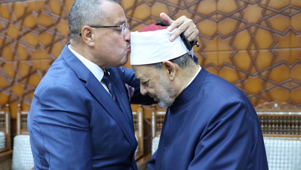 الإمام الأكبر خلال استقبال محافظ جنوب سيناء 