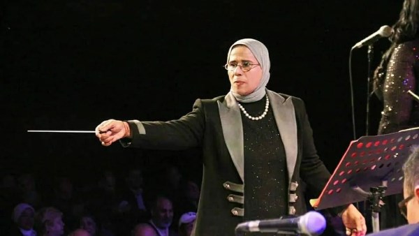 إيمان جنيدي قائد اوركسترا حفل افتتاح المتحف المصرى الكبير