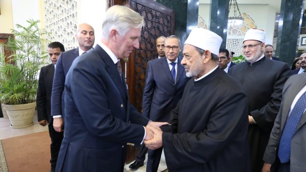 شيخ الأزهر يستقبل ملك بلجيكا شيخ الأزهر يستقبل ملك بلجيكا