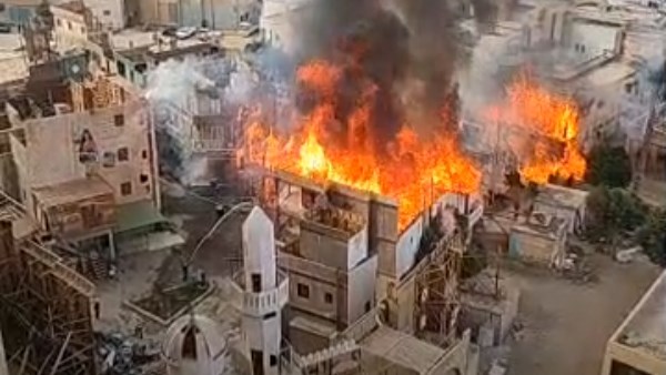 لقطة من الحريق