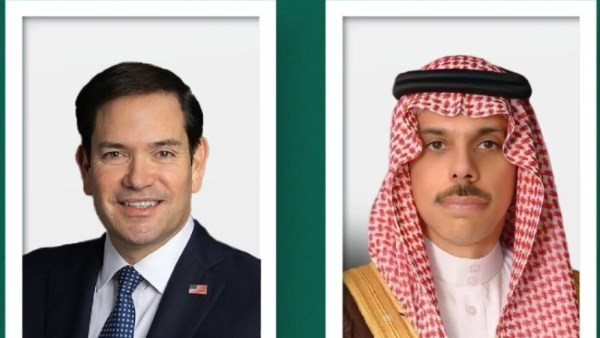 الأمير فيصل بن فرحان وزير الخارجية السعودي و وزير خارجية الولايات المتحدة الأمريكية ماركو روبيو