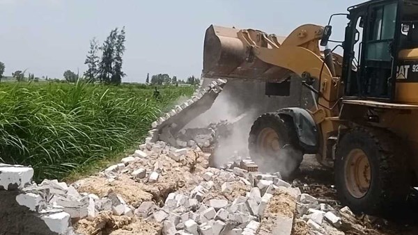 إزالة 723 حالة تعد على أملاك الدولة ضمن المرحلة الثالثة من الموجة الـ27 ببني سويف