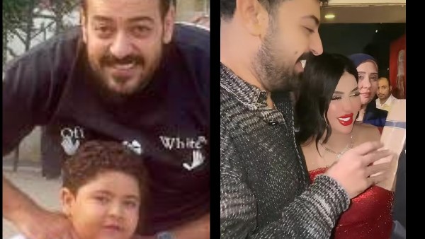 إسماعيل الليثي ونجله رضا وزوجته