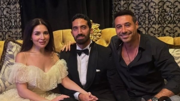 مي عز الدين و زوجها و أحمد السعدني 