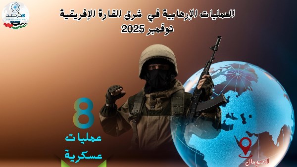 تحول نوعي في المشهد الأمني وجهود المكافحة فى شرق إفريقيا خلال نوفمبر 2025