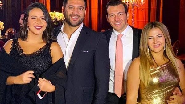 حسن الرداد مع إيمي ودنيا سمير غانم ورامي رضوان 