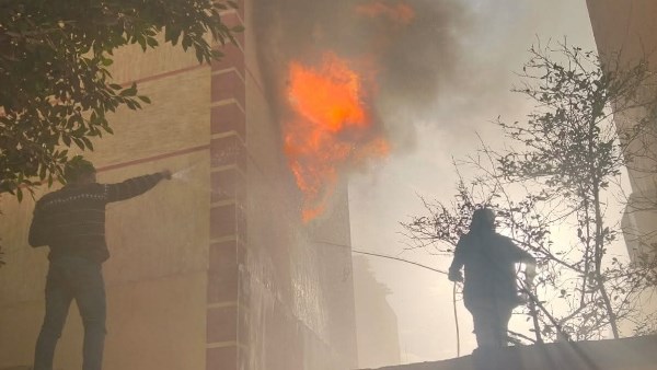 حريق شقة في المنوفية 