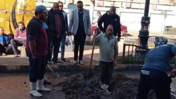 انفجار خط مياه في المنوفية 