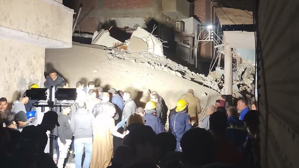 انهيار عقار بالمنيا 