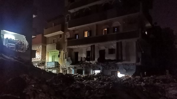 انهيار عقار بالمنيا 