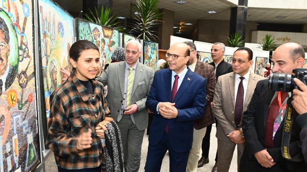افتتاح معرض مسابقة موديل بالألوان الزيتية لطلاب التصوير بفنون جميلة أسيوط
