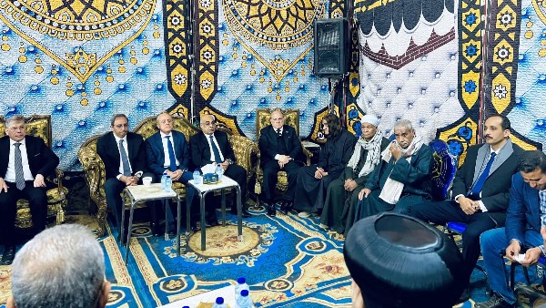 وزير العدل ومحافظى قنا والأقصر فى العزاء