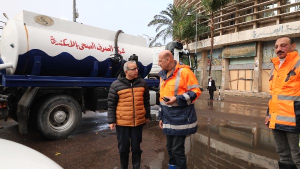 أمطار غزيرة بالإسكندرية