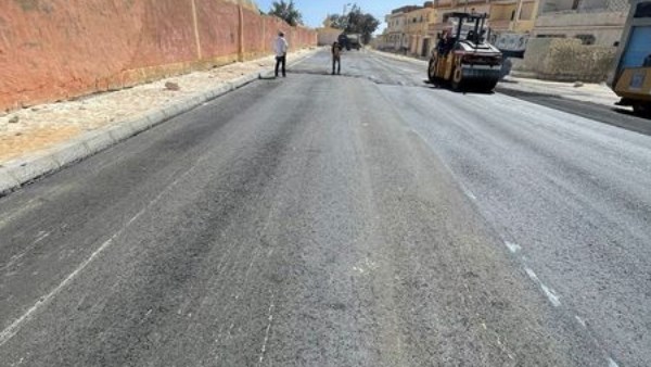 رصف الطرق  بمطروح