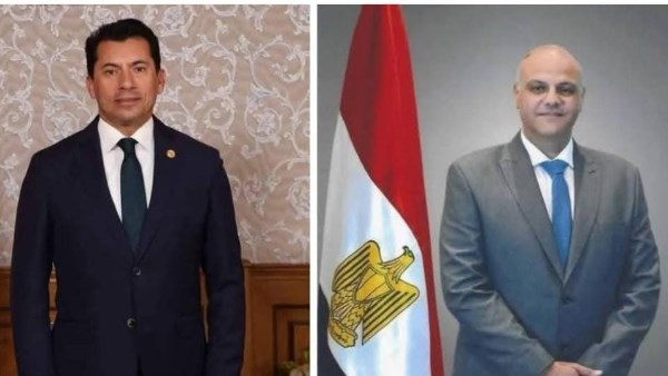 محافظ القليوبية ووزير الشباب والرياضة 