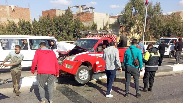 حادث تصادم سيارات بالغربية 