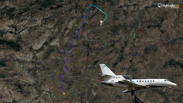 طائرة القادة العسكريين الليبين 