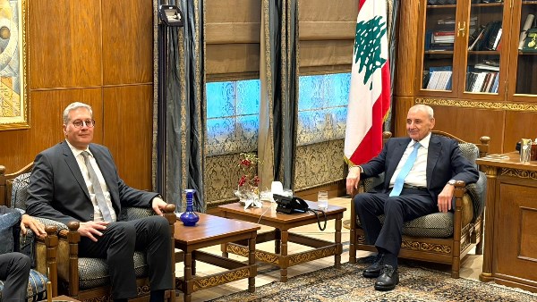 رئيس مجلس النواب اللبناني يستقبل المهندس كريم بدوي وزير البترول والثروة المعدنية