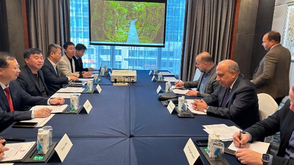 وزير الكهرباء خلال اللقاء