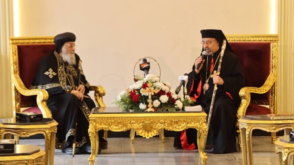 البطريرك الأنبا إبراهيم إسحق والبابا تواضروس 