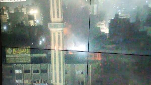 حريق بشارع الخواجات