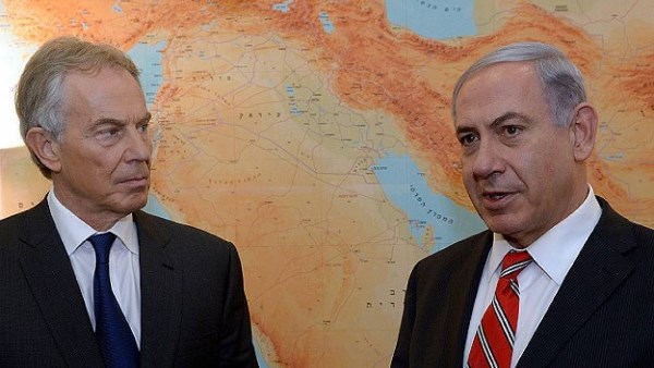 نتنياهو وبلير 