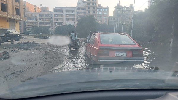تجمع مياه أسفل دائري المعادي