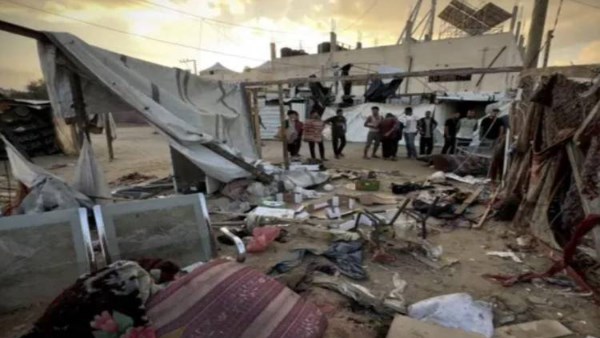 الوطني الفلسطيني: استهداف خيام النازحين في منطقة المواصي خرقا فاضحا لاتفاقية شرم الشيخ وجريمة حرب