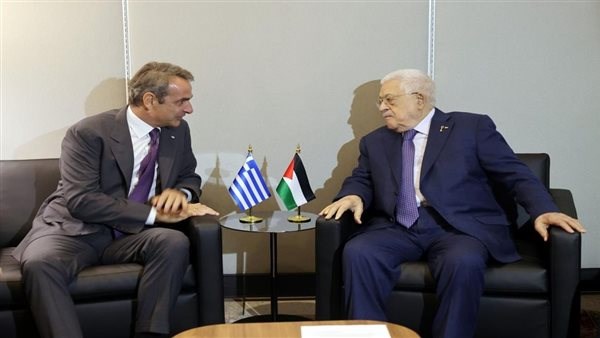 رئيس وزراء اليونان يلتقي محمود عباس 