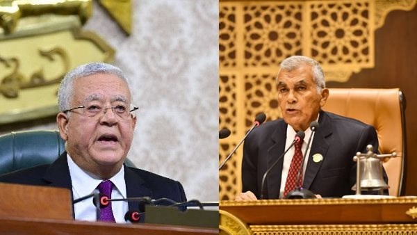 المستشار عصام الدين فريد رئيس مجلس الشيوخ و المستشار الدكتور حنفي جبالي رئيس مجلس النواب