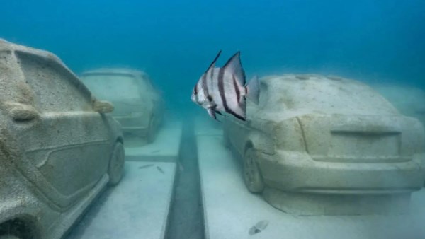 منتزه فني تحت الماء بالسيارات الغارقة.. ايه الحكاية 