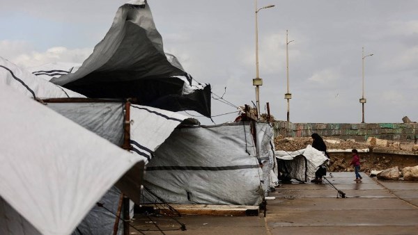 تضرر الخيام في غزة