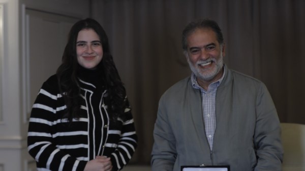 الفنان محسن محي الدين مع أوركيد سامي 