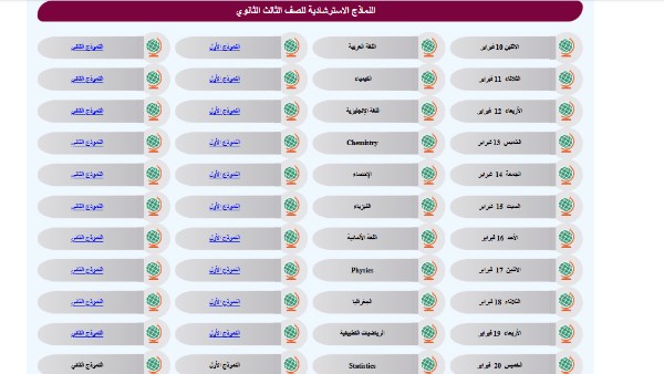 النماذج الاسترشادية لـ امتحانات الثانوية العامة 2025