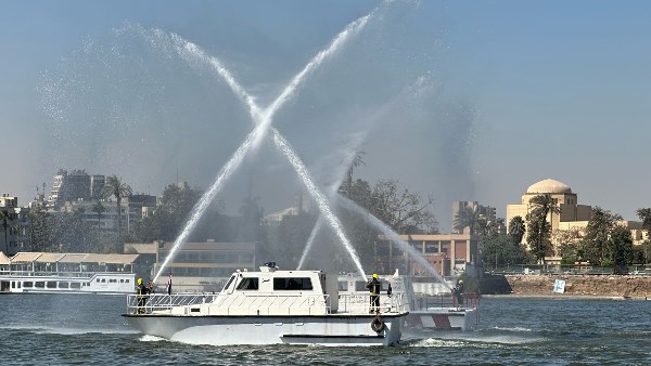 شاهد.. عروض الإنقاذ النهرى فى اليوم العالمى للحماية المدنية