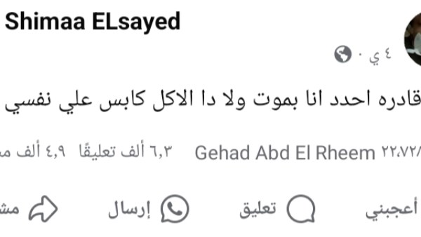 اخر ما كتبت الفقيدة عبر فيسبوك