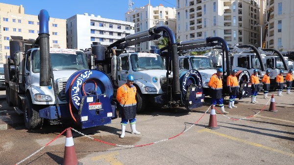 اصطفاف المعدات بمحافظة الاسكندرية