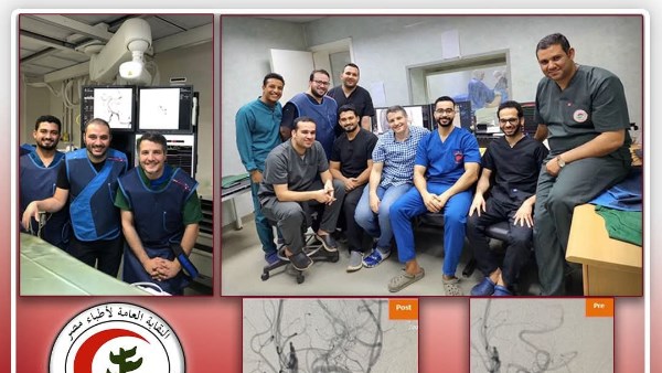الفريق الطبي بقسم المخ والأعصاب بمستشفى شبين الكوم التعليمي 