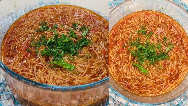  طريقة عمل الشوربة الحمراء بالشعرية 