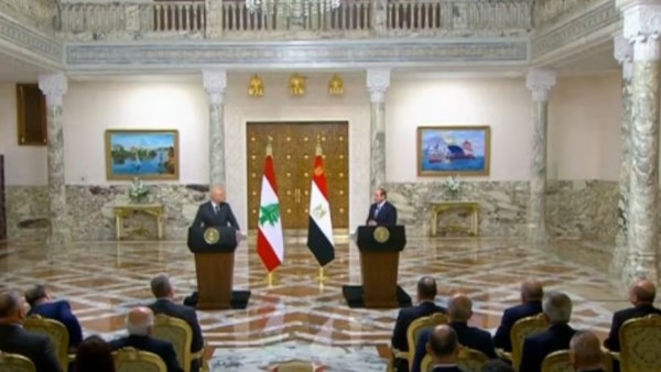 الرئيس السيسي ونظيره اللبناني